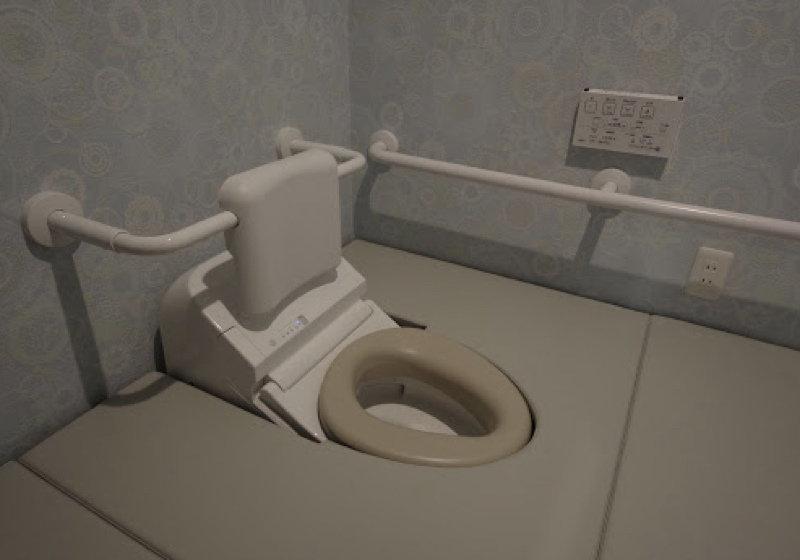 洗面室脇の2帖のスペースを、典型的なお座敷トイレ