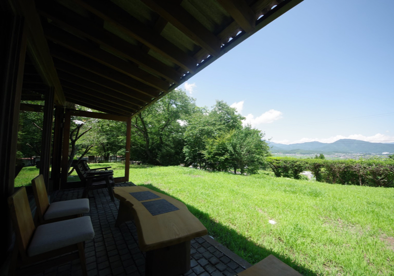 残照館の屋外デッキに「心地よさパターン」を当てはめる