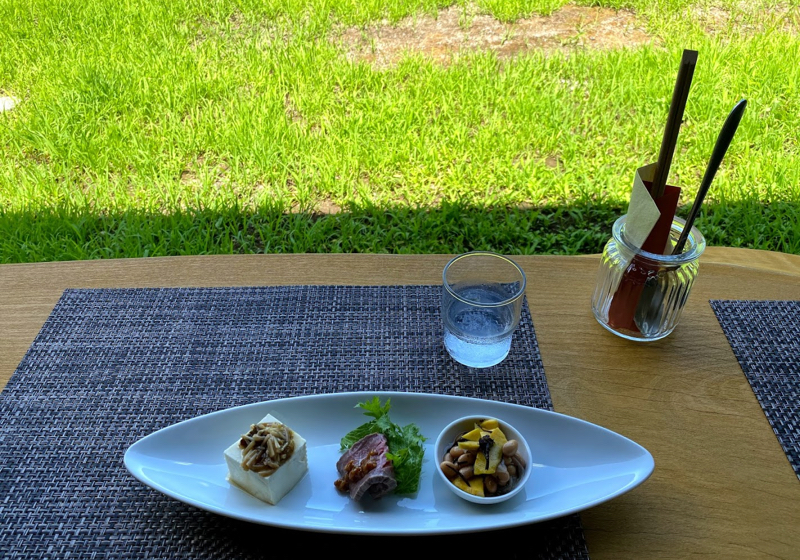 残照館の屋外デッキに「心地よさパターン」を当てはめる