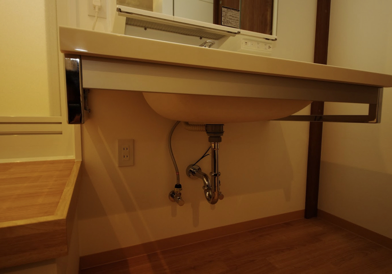 水回りをワンルームにし、使いやすさを確保しつつコンパクトにする