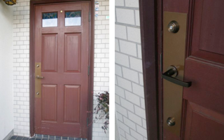 木製玄関ドアの鍵をピッキング対応に交換
