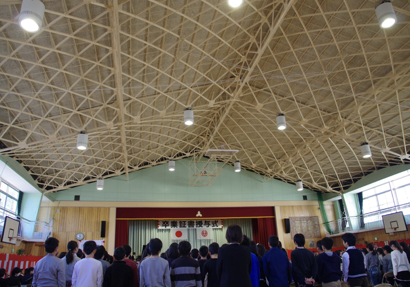 卒業式と体育館の天井構造